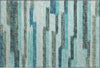 Piper Looms Mayfield Stripes Bars and Horizontal Lines AMF114 Turquoise Machine Washable Area Rug Scatter Main Image