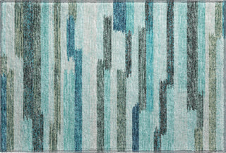 Piper Looms Mayfield Stripes Bars and Horizontal Lines AMF114 Turquoise Machine Washable Area Rug Scatter Main Image