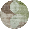 Piper Looms Mayfield Geometric AMF1140 Aloe Machine Washable Area Rug Round Main Image