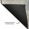 Piper Looms Mayfield Geometric AMF1140 Denim Machine Washable Area Rug Backing Image