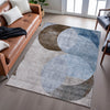 Piper Looms Mayfield Geometric AMF1140 Denim Machine Washable Area Rug Lifestyle Image Feature