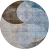 Piper Looms Mayfield Geometric AMF1140 Denim Machine Washable Area Rug Round Main Image