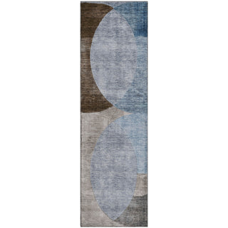 Piper Looms Mayfield Geometric AMF1140 Denim Machine Washable Area Rug Runner Main Image