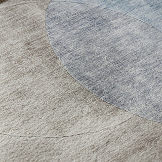 Piper Looms Mayfield Geometric AMF1140 Denim Machine Washable Area Rug Swatch Image