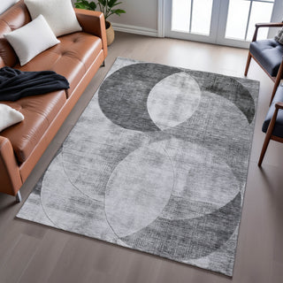 Piper Looms Mayfield Geometric AMF1140 Gray Machine Washable Area Rug Lifestyle Image Feature