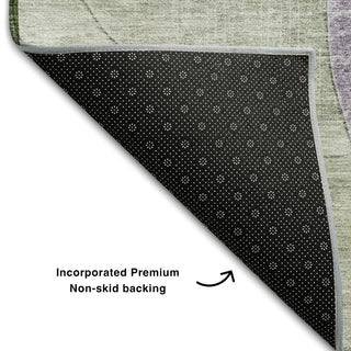 Piper Looms Mayfield Geometric AMF1140 Lavender Machine Washable Area Rug Backing Image