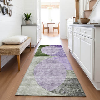 Piper Looms Mayfield Geometric AMF1140 Lavender Machine Washable Area Rug Runner Lifestyle Image Feature