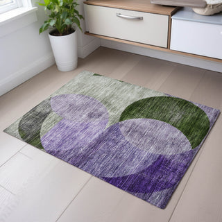 Piper Looms Mayfield Geometric AMF1140 Lavender Machine Washable Area Rug Scatter Lifestyle Image Feature