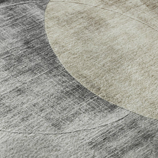 Piper Looms Mayfield Geometric AMF1140 Pewter Machine Washable Area Rug Swatch Image
