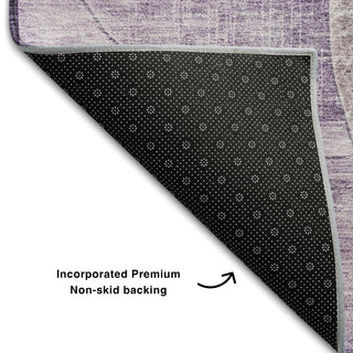 Piper Looms Mayfield Geometric AMF1140 Purple Machine Washable Area Rug Backing Image