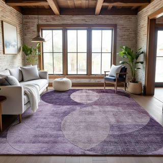 Piper Looms Mayfield Geometric AMF1140 Purple Machine Washable Area Rug Lifestyle Image Feature