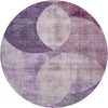 Piper Looms Mayfield Geometric AMF1140 Purple Machine Washable Area Rug Round Main Image