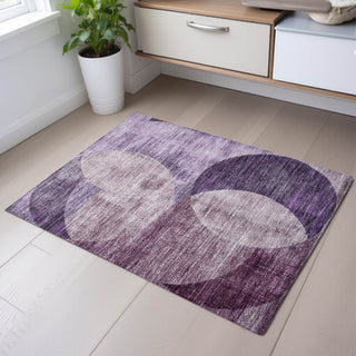 Piper Looms Mayfield Geometric AMF1140 Purple Machine Washable Area Rug Scatter Lifestyle Image Feature