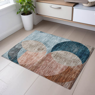 Piper Looms Mayfield Geometric AMF1140 Rust Machine Washable Area Rug Scatter Lifestyle Image Feature