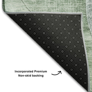 Piper Looms Mayfield Geometric AMF1140 Seafoam Machine Washable Area Rug Backing Image