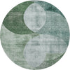 Piper Looms Mayfield Geometric AMF1140 Seafoam Machine Washable Area Rug Round Main Image