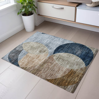 Piper Looms Mayfield Geometric AMF1140 Sky Machine Washable Area Rug Scatter Lifestyle Image Feature
