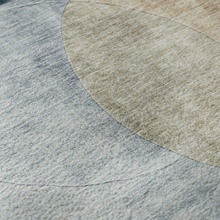 Piper Looms Mayfield Geometric AMF1140 Sky Machine Washable Area Rug Swatch Image
