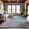 Piper Looms Mayfield Geometric AMF1140 Teal Machine Washable Area Rug Lifestyle Image Feature