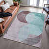 Piper Looms Mayfield Geometric AMF1140 Teal Machine Washable Area Rug Lifestyle Image Feature