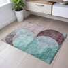 Piper Looms Mayfield Geometric AMF1140 Teal Machine Washable Area Rug Scatter Lifestyle Image Feature