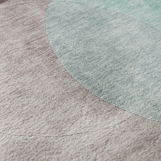 Piper Looms Mayfield Geometric AMF1140 Teal Machine Washable Area Rug Swatch Image