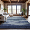 Piper Looms Mayfield Swirls AMF1141 Blue Machine Washable Area Rug Lifestyle Image Feature