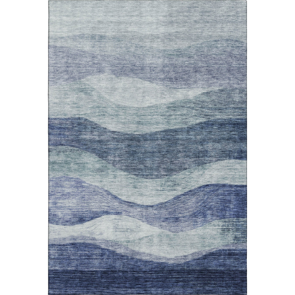 Piper Looms Mayfield Swirls AMF1141 Blue Machine Washable Area Rug main image