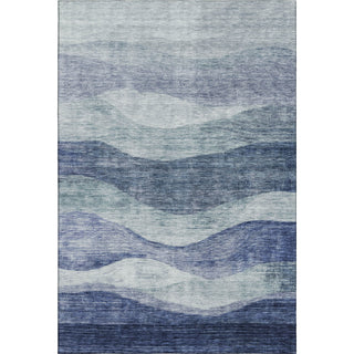 Piper Looms Mayfield Swirls AMF1141 Blue Machine Washable Area Rug main image