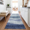 Piper Looms Mayfield Swirls AMF1141 Blue Machine Washable Area Rug Runner Lifestyle Image Feature