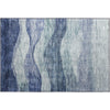 Piper Looms Mayfield Swirls AMF1141 Blue Machine Washable Area Rug Scatter Main Image
