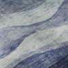 Piper Looms Mayfield Swirls AMF1141 Blue Machine Washable Area Rug Swatch Image