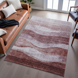 Piper Looms Mayfield Swirls AMF1141 Blush Machine Washable Area Rug Lifestyle Image Feature