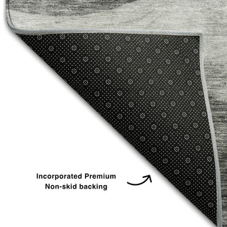 Piper Looms Mayfield Swirls AMF1141 Gray Machine Washable Area Rug Backing Image