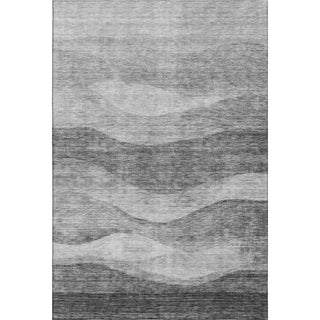 Piper Looms Mayfield Swirls AMF1141 Gray Machine Washable Area Rug main image