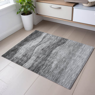 Piper Looms Mayfield Swirls AMF1141 Gray Machine Washable Area Rug Scatter Lifestyle Image Feature