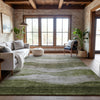 Piper Looms Mayfield Swirls AMF1141 Green Machine Washable Area Rug Lifestyle Image Feature