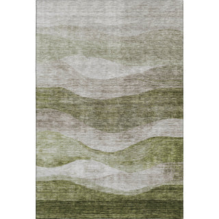 Piper Looms Mayfield Swirls AMF1141 Green Machine Washable Area Rug main image