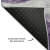 Piper Looms Mayfield Swirls AMF1141 Lavender Machine Washable Area Rug Backing Image