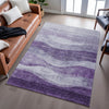 Piper Looms Mayfield Swirls AMF1141 Lavender Machine Washable Area Rug Lifestyle Image Feature