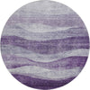 Piper Looms Mayfield Swirls AMF1141 Lavender Machine Washable Area Rug Round Main Image