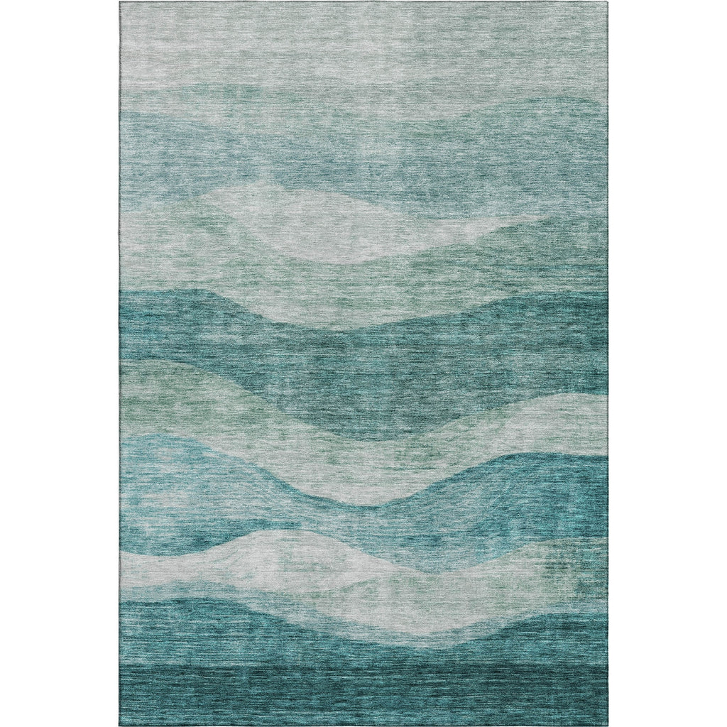 Piper Looms Mayfield Swirls AMF1141 Seafoam Machine Washable Area Rug main image