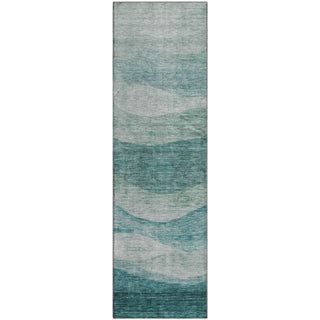 Piper Looms Mayfield Swirls AMF1141 Seafoam Machine Washable Area Rug Runner Main Image