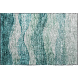 Piper Looms Mayfield Swirls AMF1141 Seafoam Machine Washable Area Rug Scatter Main Image