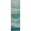 Piper Looms Mayfield Swirls AMF1141 Teal Machine Washable Area Rug Runner Main Image
