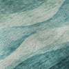 Piper Looms Mayfield Swirls AMF1141 Teal Machine Washable Area Rug Swatch Image
