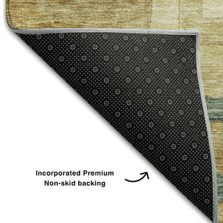 Piper Looms Mayfield Geometric AMF1142 Beige Machine Washable Area Rug Backing Image
