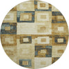 Piper Looms Mayfield Geometric AMF1142 Beige Machine Washable Area Rug Round Main Image