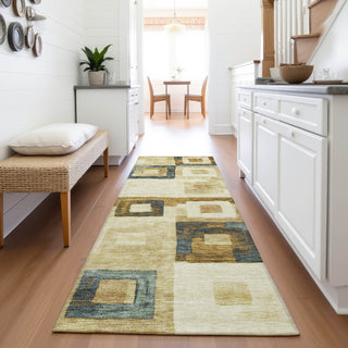 Piper Looms Mayfield Geometric AMF1142 Beige Machine Washable Area Rug Runner Lifestyle Image Feature