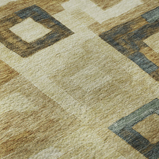 Piper Looms Mayfield Geometric AMF1142 Beige Machine Washable Area Rug Swatch Image